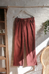 Vintage Trousers - Concord Mauve Purple Corduroy - W31 L31