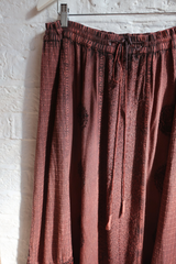 Vintage Embroidered Maxi Skirt - Twilight Purple - Free Size