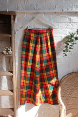 Vintage Maxi Skirt - Autumn Stroll Tartan- Size S