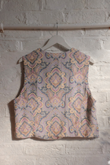 Vintage Waistcoat - Lavender Haze Paisley - Size L