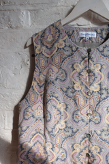 Vintage Waistcoat - Lavender Haze Paisley - Size L