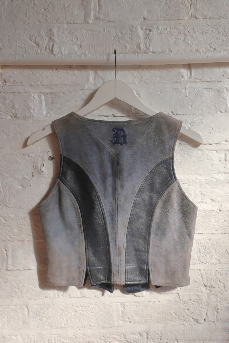 Vintage Waistcoat - Shades Of Grey - Size XS
