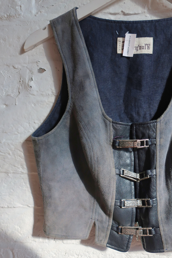 Vintage Waistcoat - Shades Of Grey - Size XS