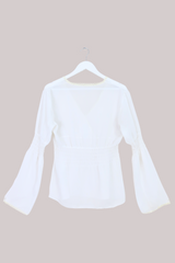 Vintage Top - Sheer White Tunic - Size L/XL
