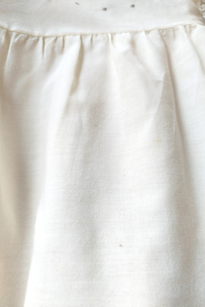 Vintage 70s Prairie Maxi Dress - Ivory Cream - Size S/M by All About Audrey