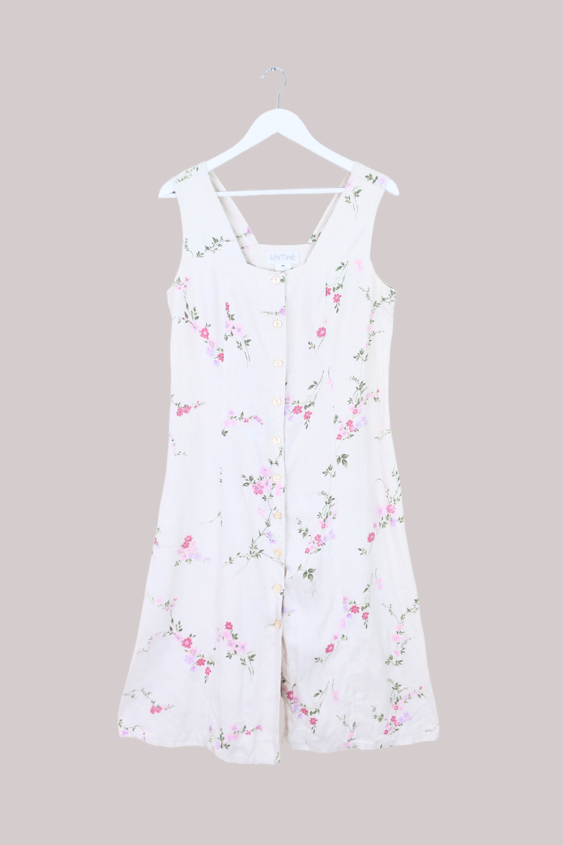 Vintage Dress - Oat Wildflowers - Size M/L