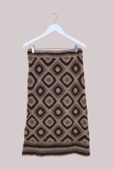 Vintage Skirt - Earthy Crochet - Size S/M