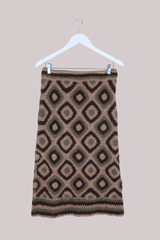 Vintage Skirt - Earthy Crochet - Size S/M