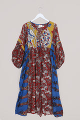 Daisy Maxi Smock Dress - Lady of the Forest - Vintage Cotton - Size M/L by All About Audrey