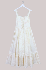 Darcy Maxi Meadow Dress in Rose Trellis Pink