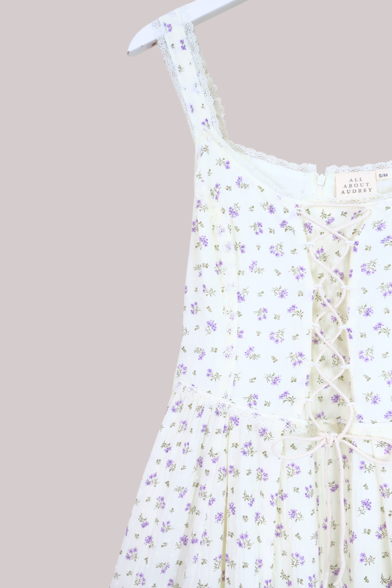 Darcy Maxi Meadow Dress in Wisteria Canopy Purple