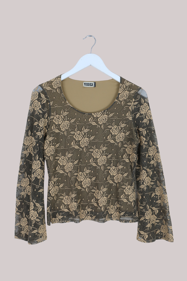 Vintage Top - Gothic Lace - Size S/M