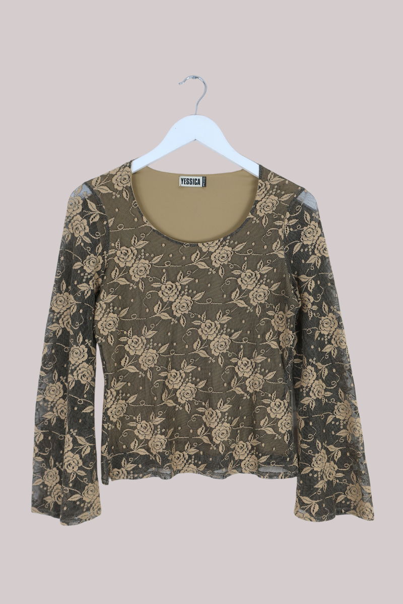 Vintage Top - Gothic Lace - Size S/M