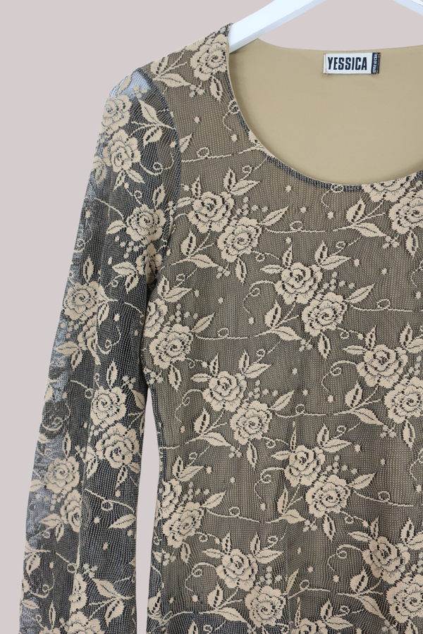 Vintage Top - Gothic Lace - Size S/M