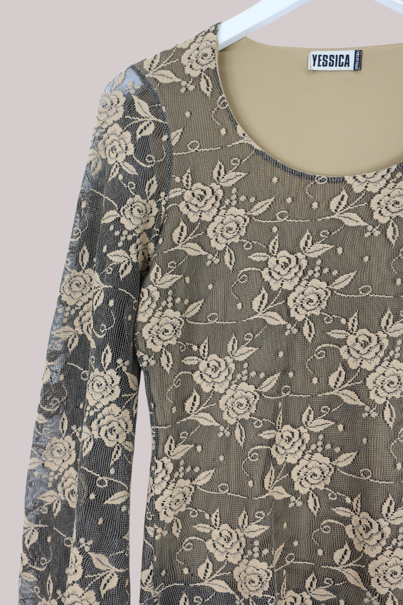 Vintage Top - Gothic Lace - Size S/M