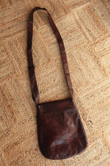 Vintage Molasses Leather Satchel Bag by All About Audrey