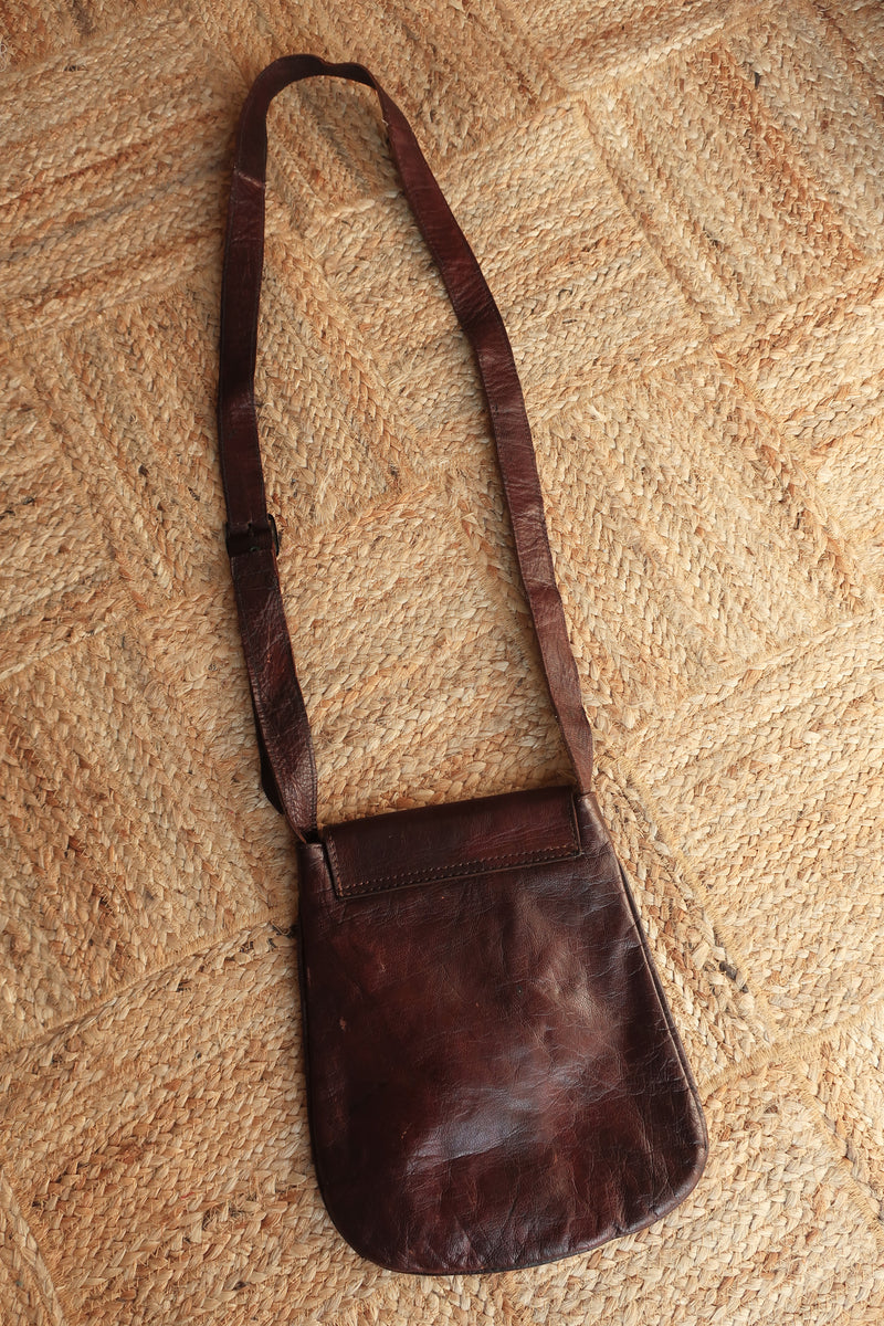 Vintage Molasses Leather Satchel Bag by All About Audrey