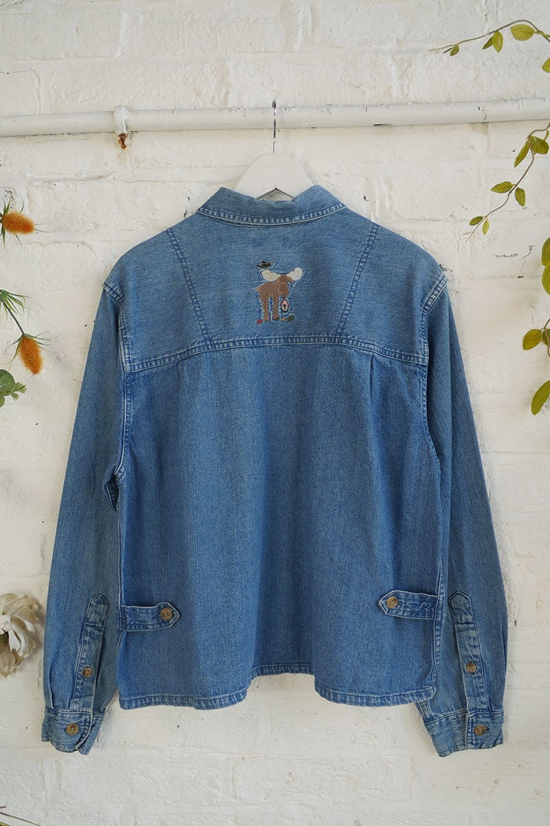 Vintage Denim Shirt - Bear & The Birds - Free Size M