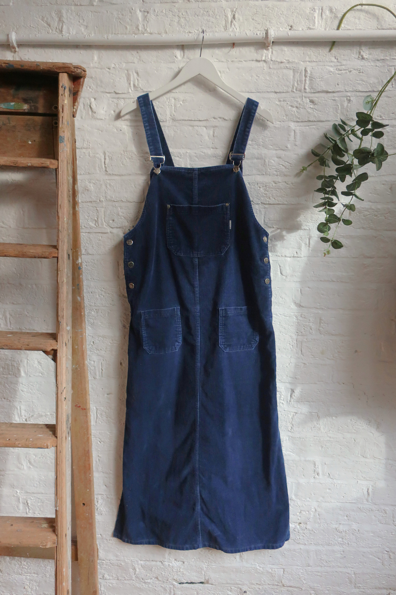 Vintage Dress - Indigo Corduroy - Size M
