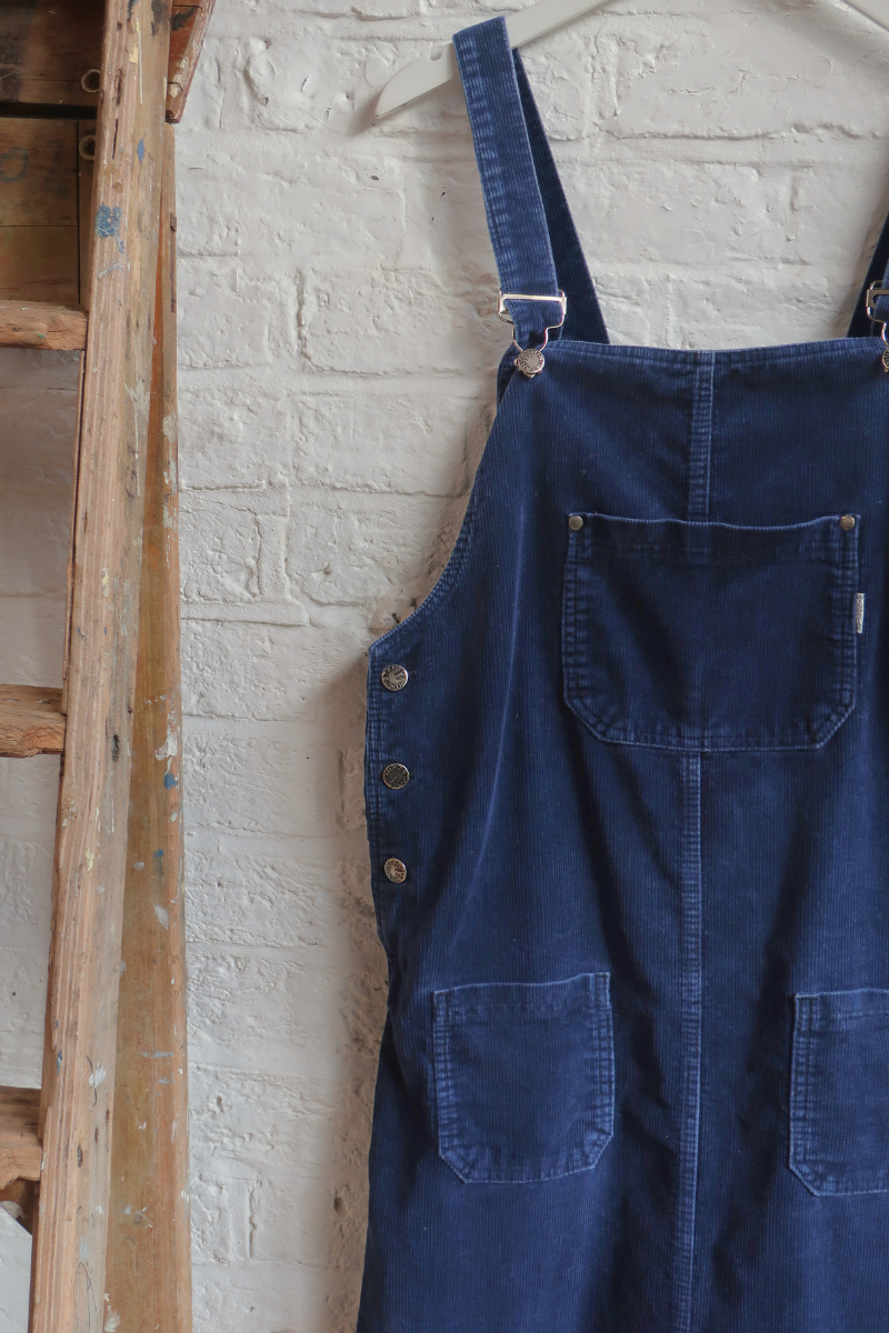 Vintage Dress - Indigo Corduroy - Size M