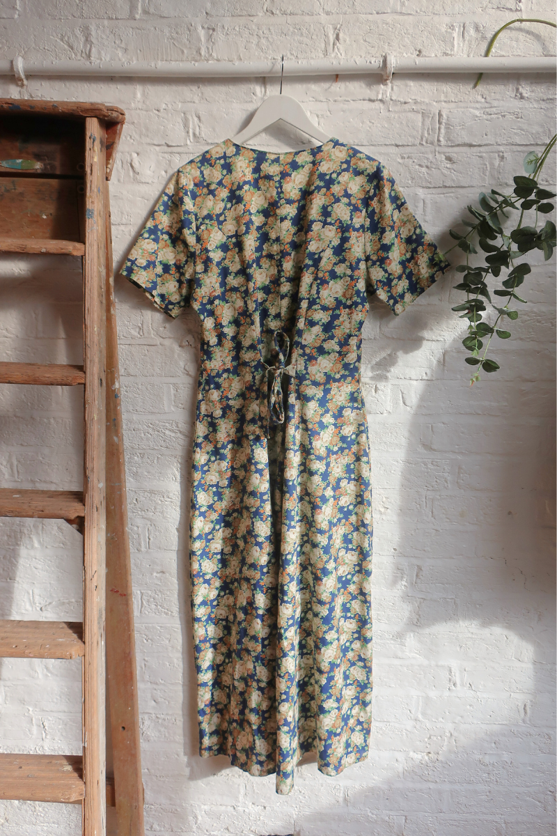 Vintage Jumpsuit - Sepia Roses - Size L