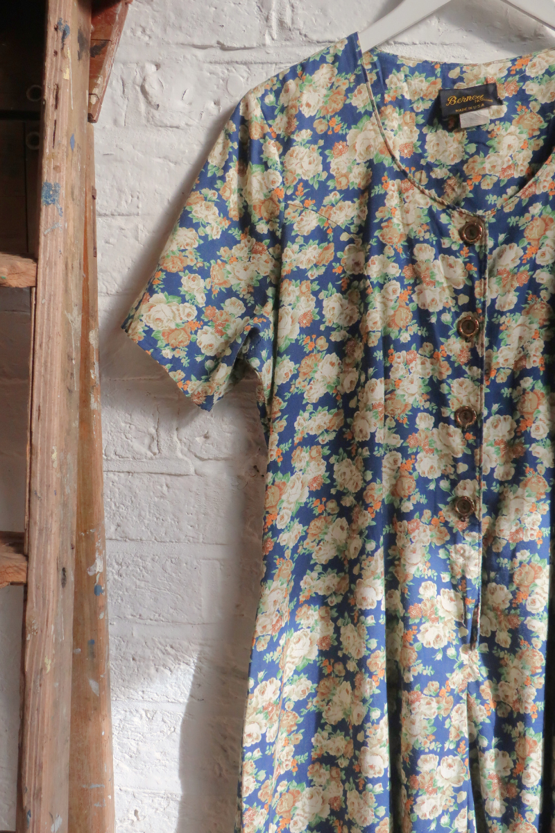Vintage Jumpsuit - Sepia Roses - Size L