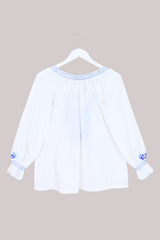Vintage Blouse - Santorini Blues - Size L