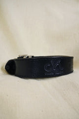 Vintage Belt - Black Western Branded Leather - Size S to L by All About Audrey