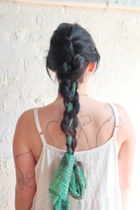 Vintage Indian Cotton Scarf in Woodland