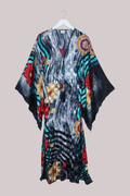 Cassandra Maxi Kaftan in Onyx Garden - Size S/M