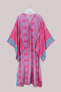 Cassandra Maxi Kaftan in Berry Pink Paisley - Size S/M