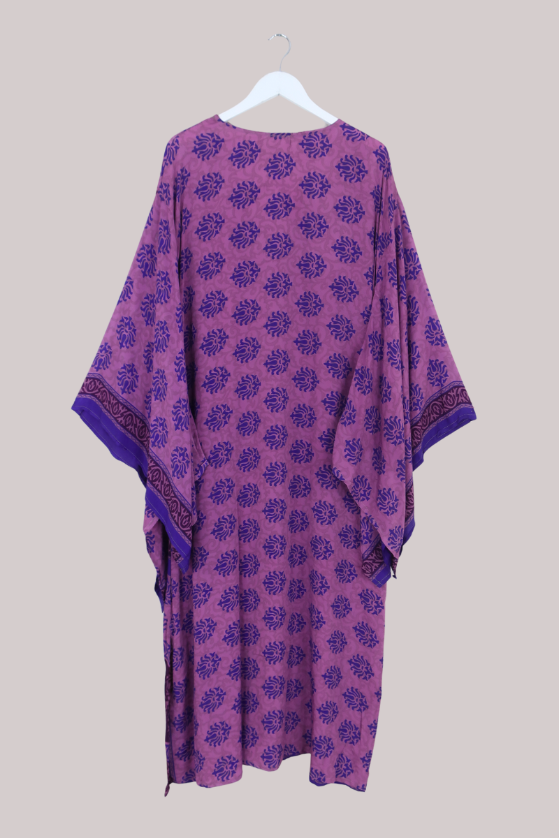 Cassandra Maxi Kaftan in Vintage Amethyst - Size XL