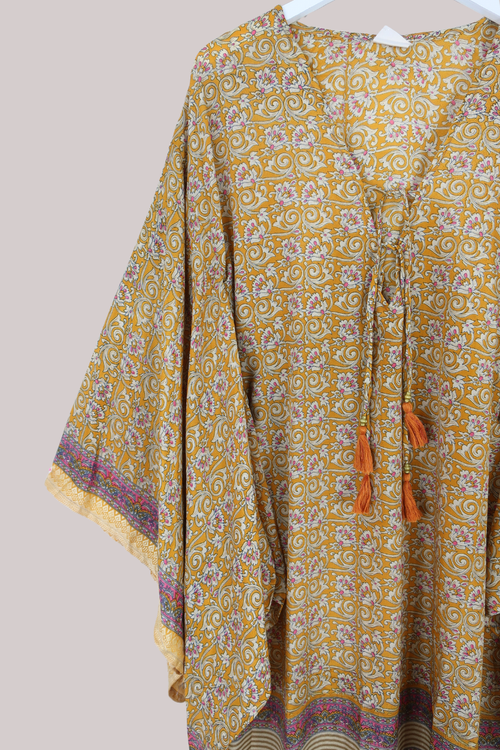 Cassandra Maxi Kaftan in Sicilian Paisley - Size L/XL