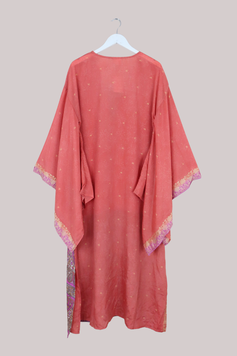 Cassandra Maxi Kaftan in Peach Spritz - Size XL