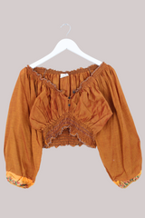 Libra Vintage Cotton Top - Sunset Orange - Size S/M