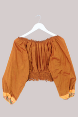 Libra Vintage Cotton Top - Sunset Orange - Size S/M