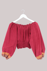 Libra Vintage Cotton Top - Fire & Gold - Size L