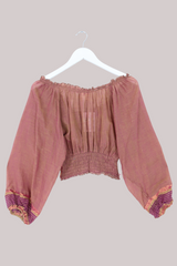 Libra Vintage Cotton Top - Dusky Peach - Size S/M