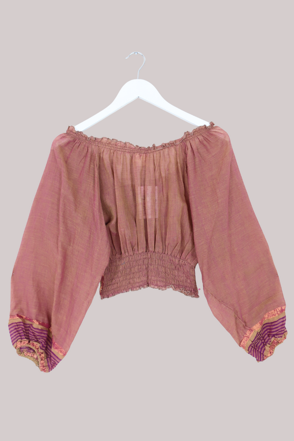 Libra Vintage Cotton Top - Dusky Peach - Size S/M