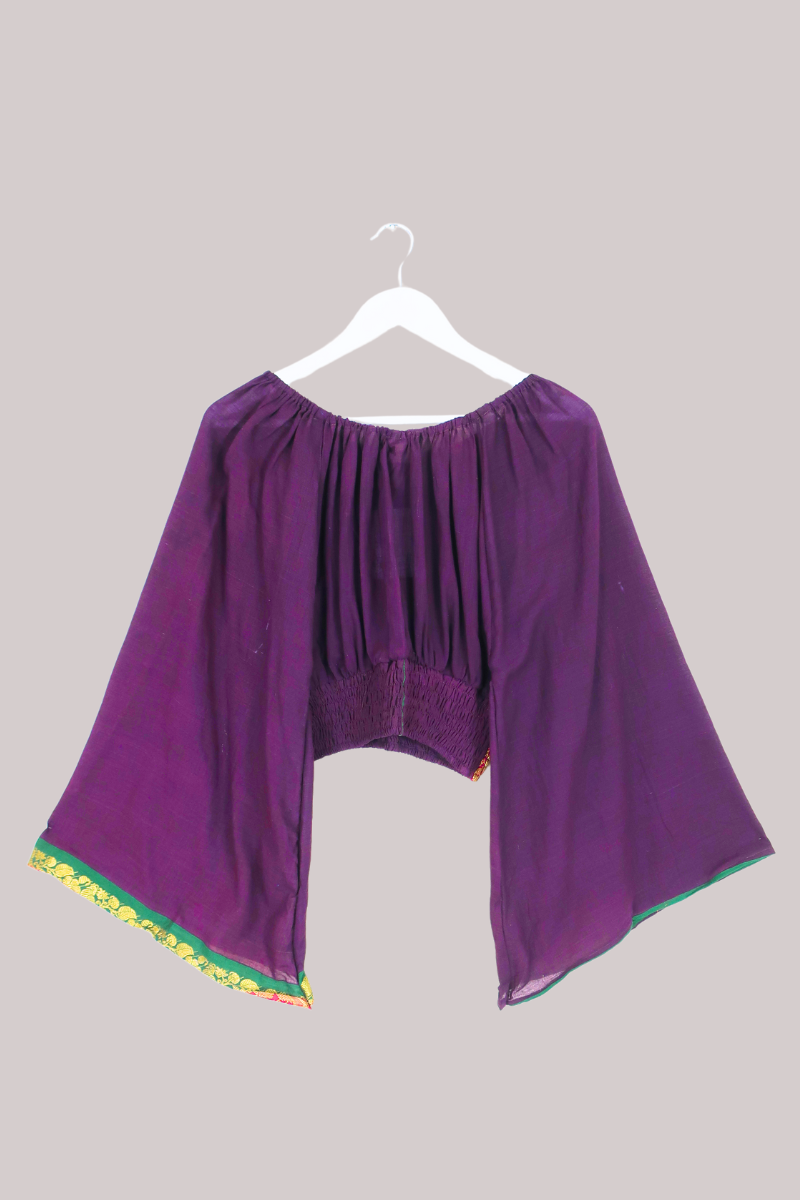Scorpio Vintage Cotton Top - Mulberry Pine & Gold - Free Size