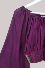 Scorpio Vintage Cotton Top - Mulberry Pine & Gold - Free Size