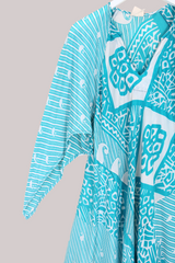 Goddess Pure Silk Dress - Ocean Breeze - Size XL/XXL