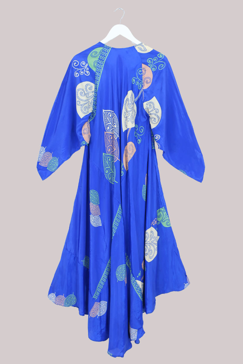 Goddess Vintage Sari Dress - Lily Pad Lake - Size L/XL