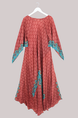 Goddess Pure Silk Dress - Retro Waves - Size XL/XXL