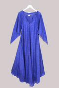 Goddess Pure Silk Dress - Marine Trench Blue - Size L