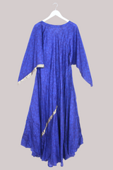 Goddess Pure Silk Dress - Marine Trench Blue - Size L