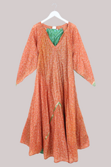 Goddess Pure Silk Dress - Spring Amber Floral - Size M/L