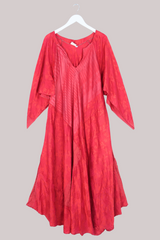 Goddess Pure Silk Dress - Poppy Fields Red - Size L/XL