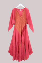 Goddess Pure Silk Dress - Grove of Red Roses - Size M/L