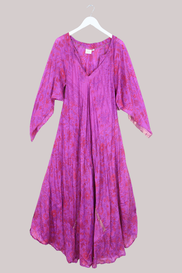 Goddess Pure Silk Dress - Gorgeous Gardenia Pink - Size L